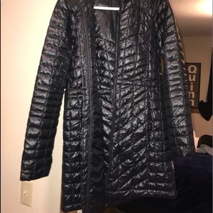 Long black north face coat